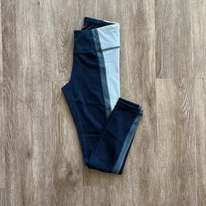 Athleta Contender 7/8 Tight Leggings Blue & White‎ Size XS